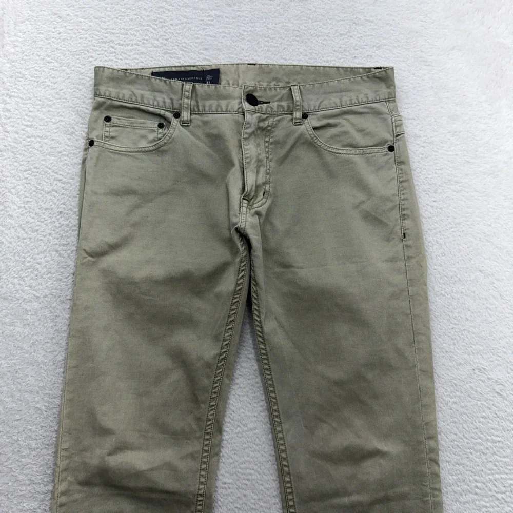 Armani Exchange J130 Skinny Fit Chino Pants Mens 31 Olive Green Stretch‎ Twill